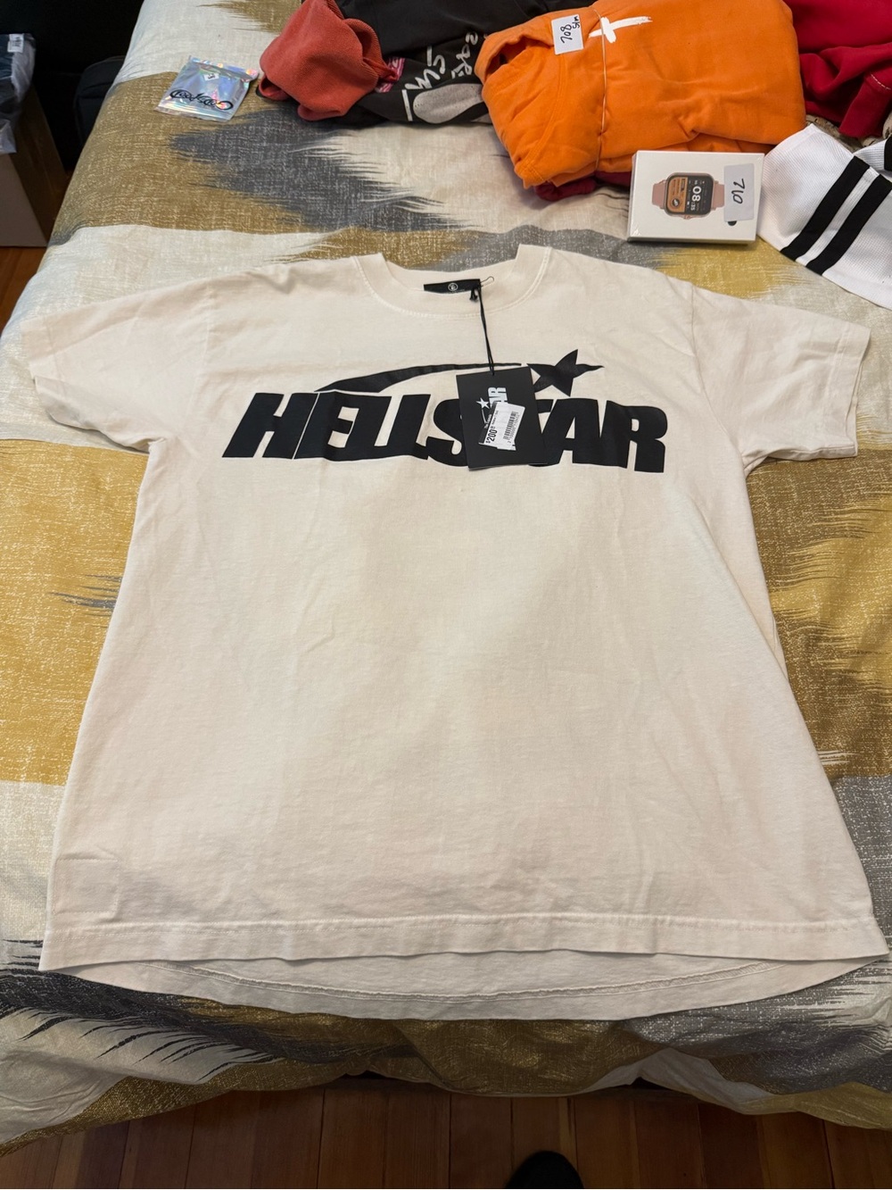 Hellstar Classic Men’s White Short Sleeve Logo T-Shirt Size S